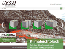 Tablet Screenshot of klb-klimaleichtblock.de